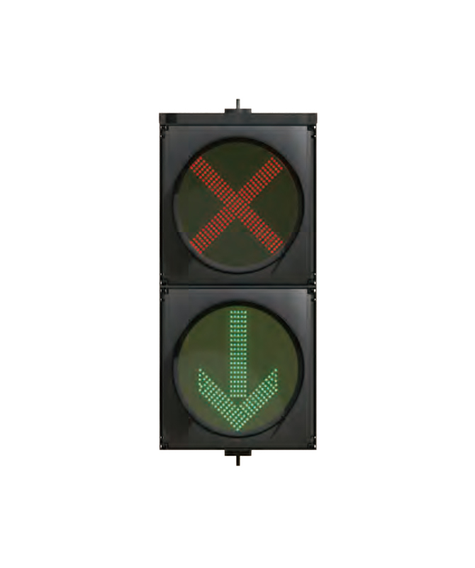 Ф300 RED CROSS AND GREEN ARROW SIGNAL LIGHT LED Traffic Lights